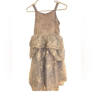 Chasing Fireflies Lace Peplum Blue Dress . Size 10